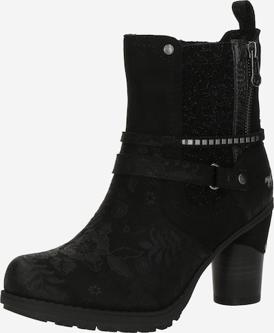 MUSTANG Stiefelette in schwarz / silber, Produktansicht