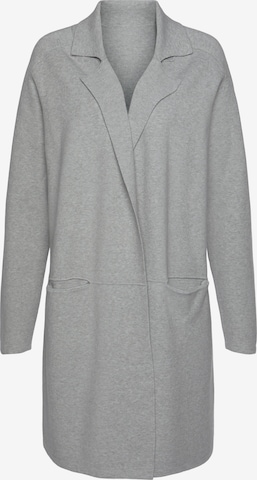 LASCANA Knitted Coat in Grey: front