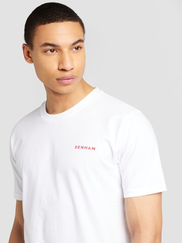 DENHAM T-shirt i vit