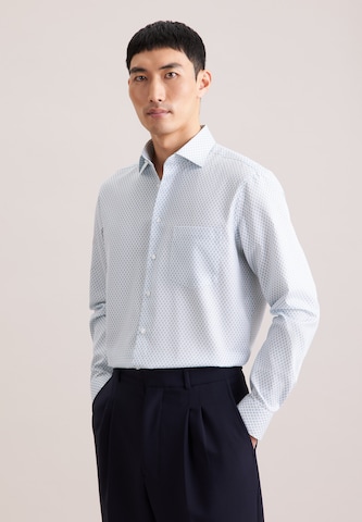 SEIDENSTICKER Regular Fit Business Hemd ' Schwarze Rose ' in Blau