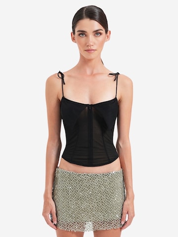 OW Collection Top 'ASTRA' in Zwart: voorkant