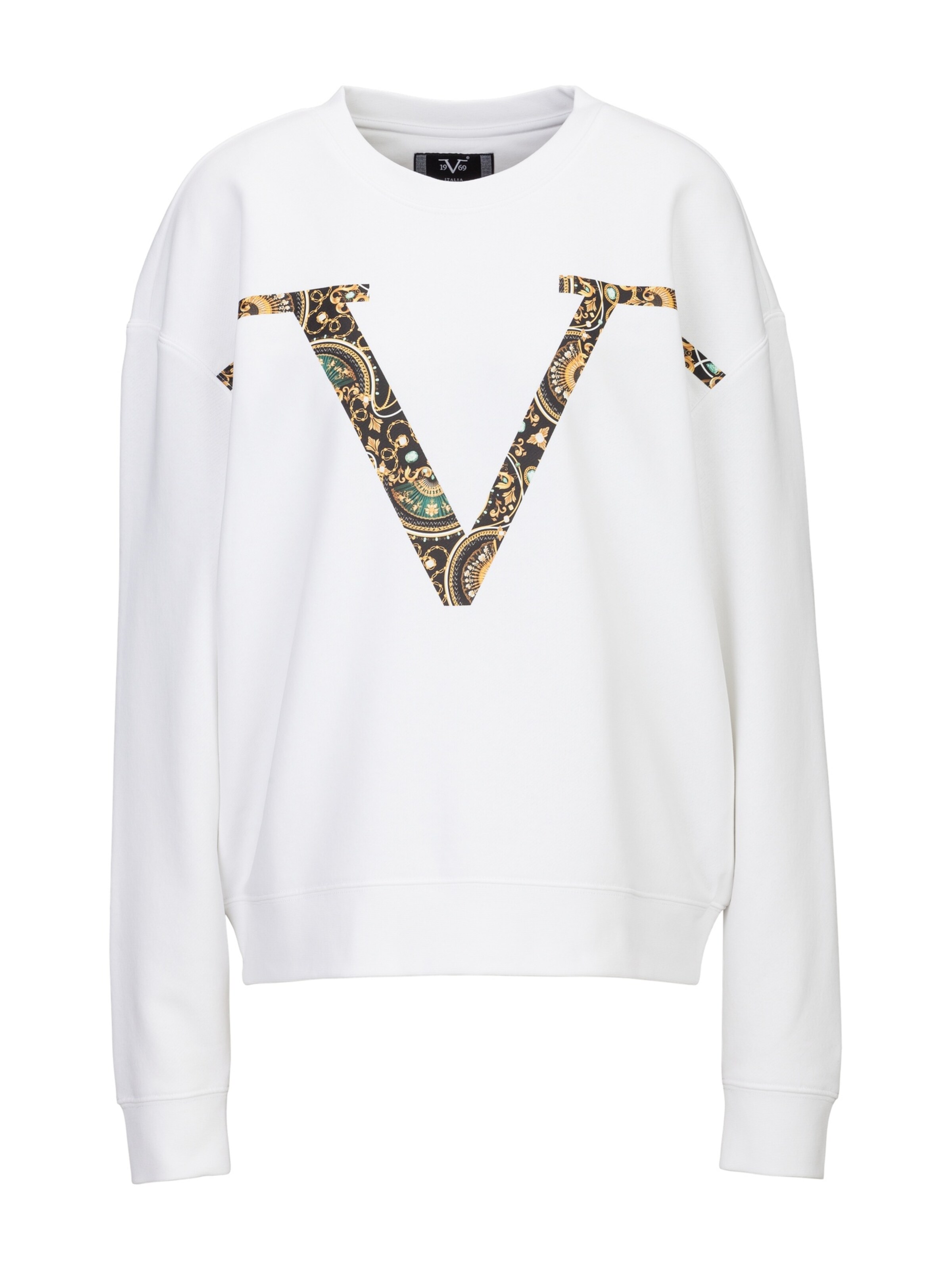 Sweat-shirt 19V69 ITALIA en blanc : devant