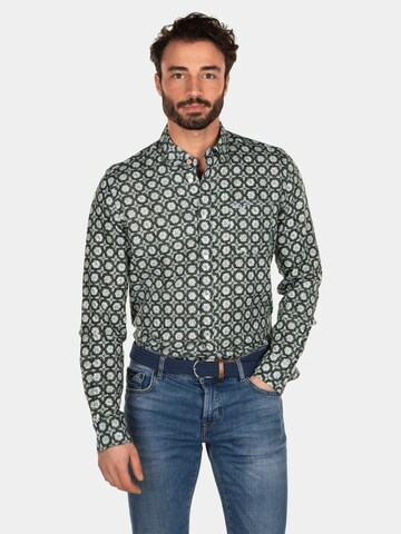NZA New Zealand Auckland Regular fit Overhemd 'Huntly' in Groen