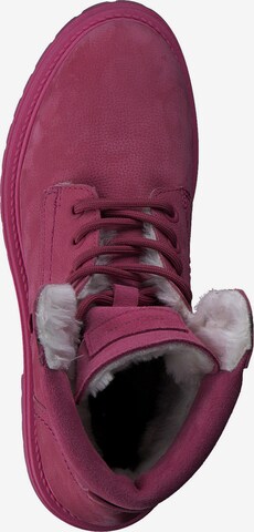 TAMARIS Lace-Up Ankle Boots in Pink