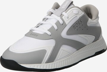 BOSS Platform trainers 'Titanium' in White: front