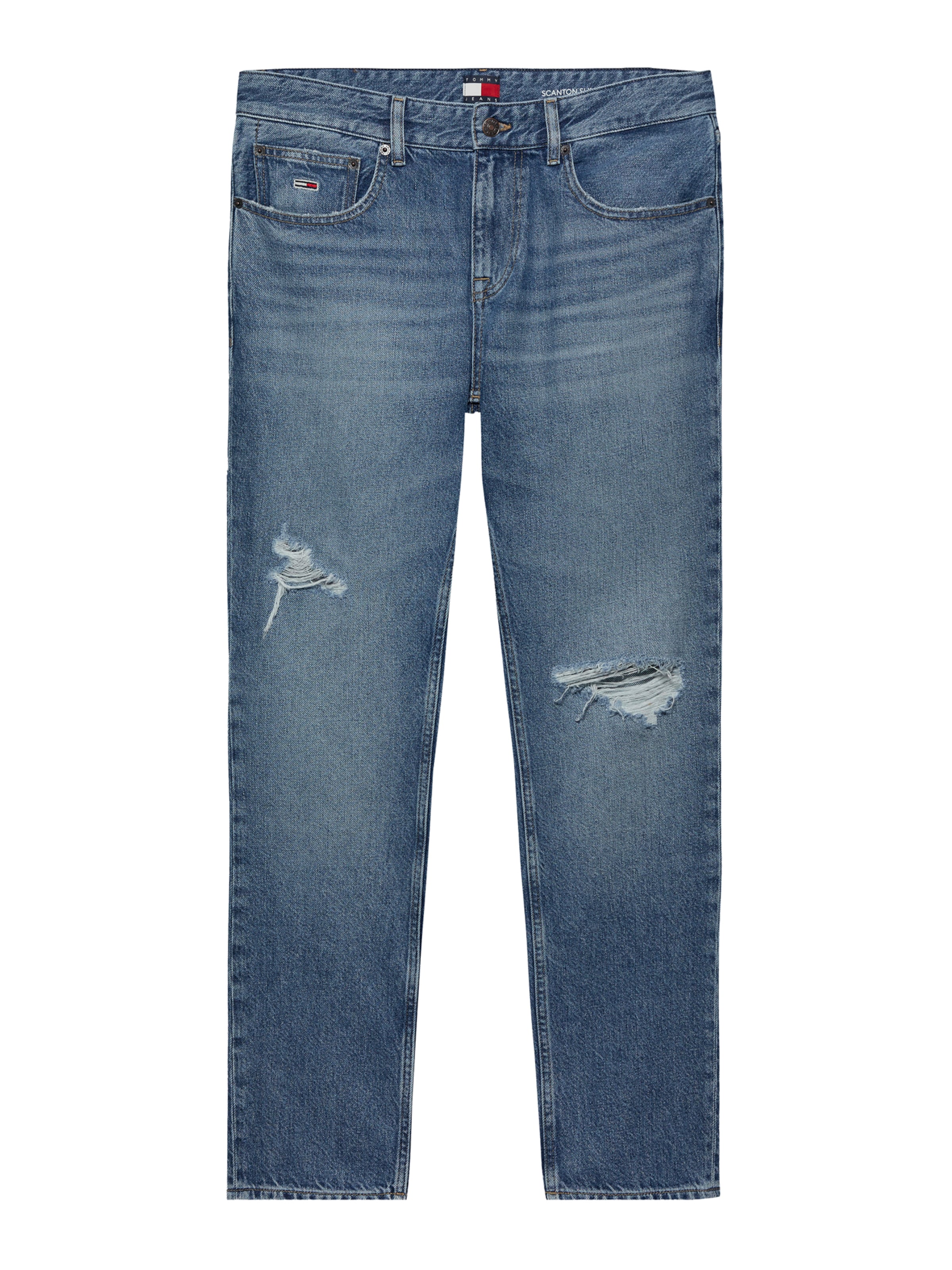 Tommy Jeans Liibuv Teksapüksid 'SCANTON', värv sinine: eest vaates