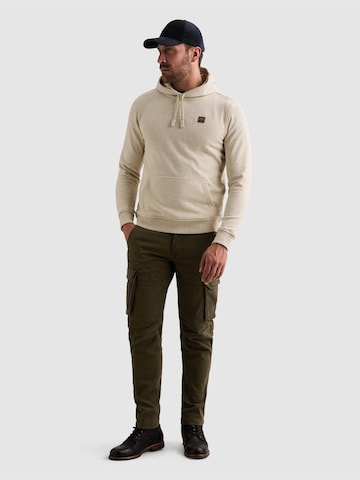 PME Legend Sweatshirt 'Hoodie with rubber badge and kangaroo pocket' in Wit