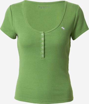 T-shirt Abercrombie & Fitch en vert : devant