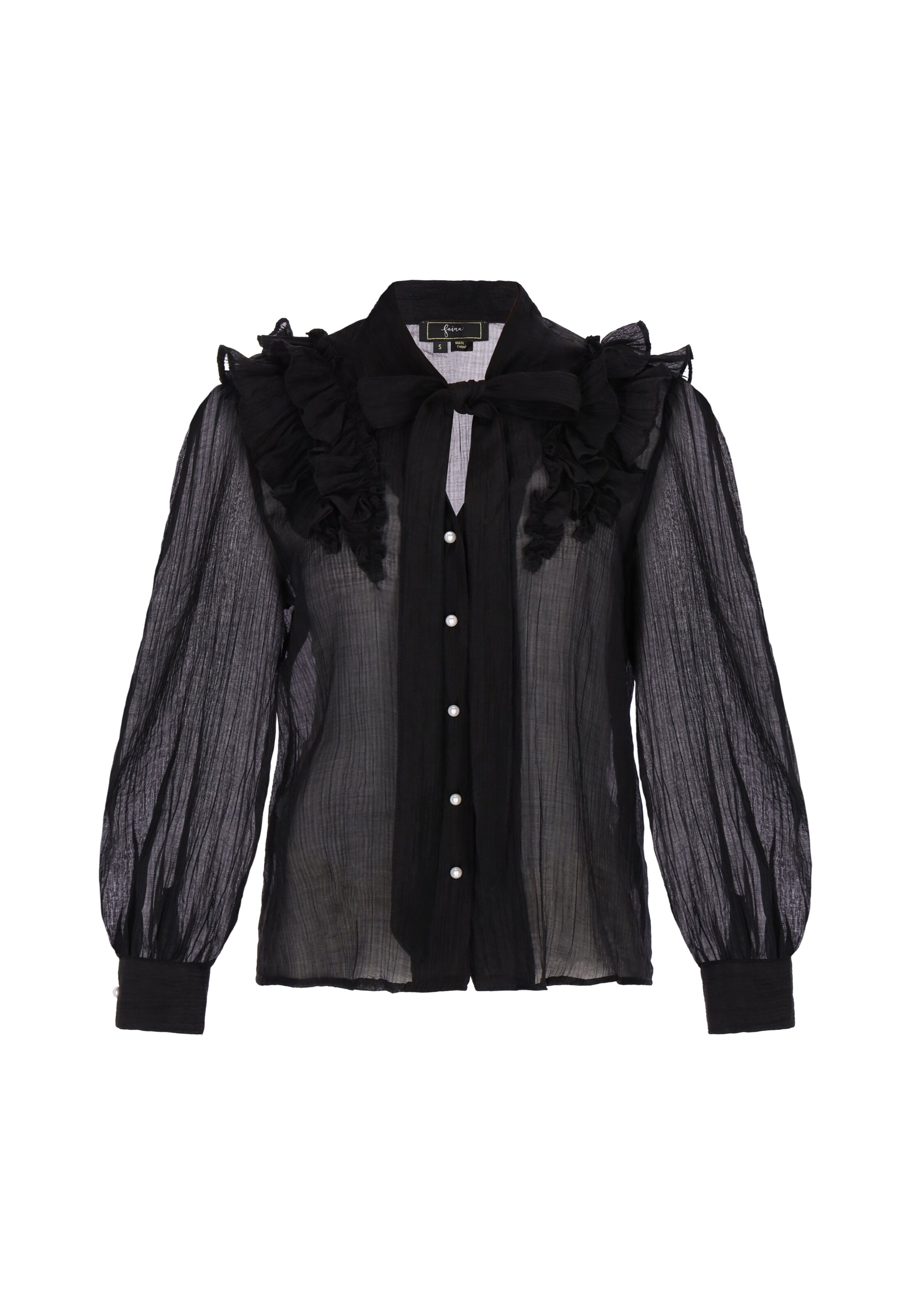 faina - Blusa en negro: frente