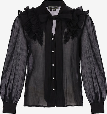 faina Blouse in Zwart: voorkant