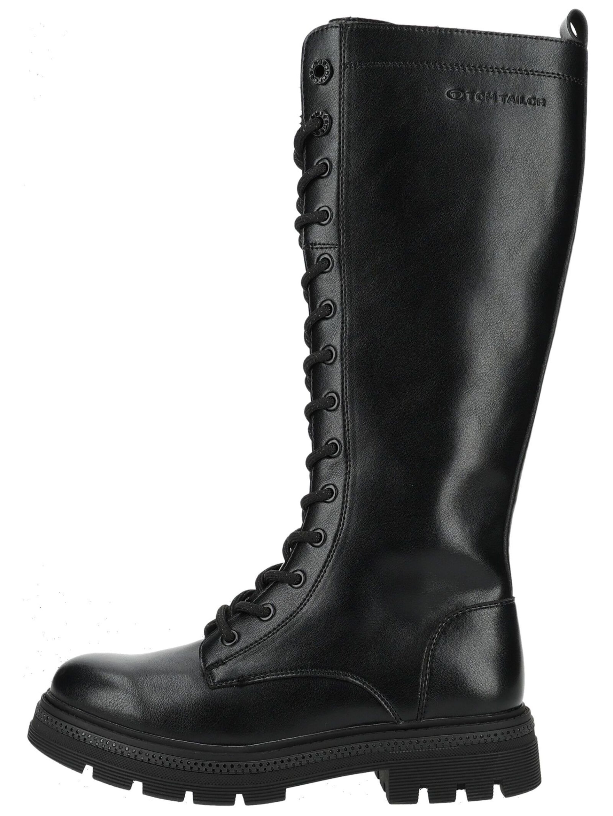 TOM TAILOR Stiefel in Schwarz