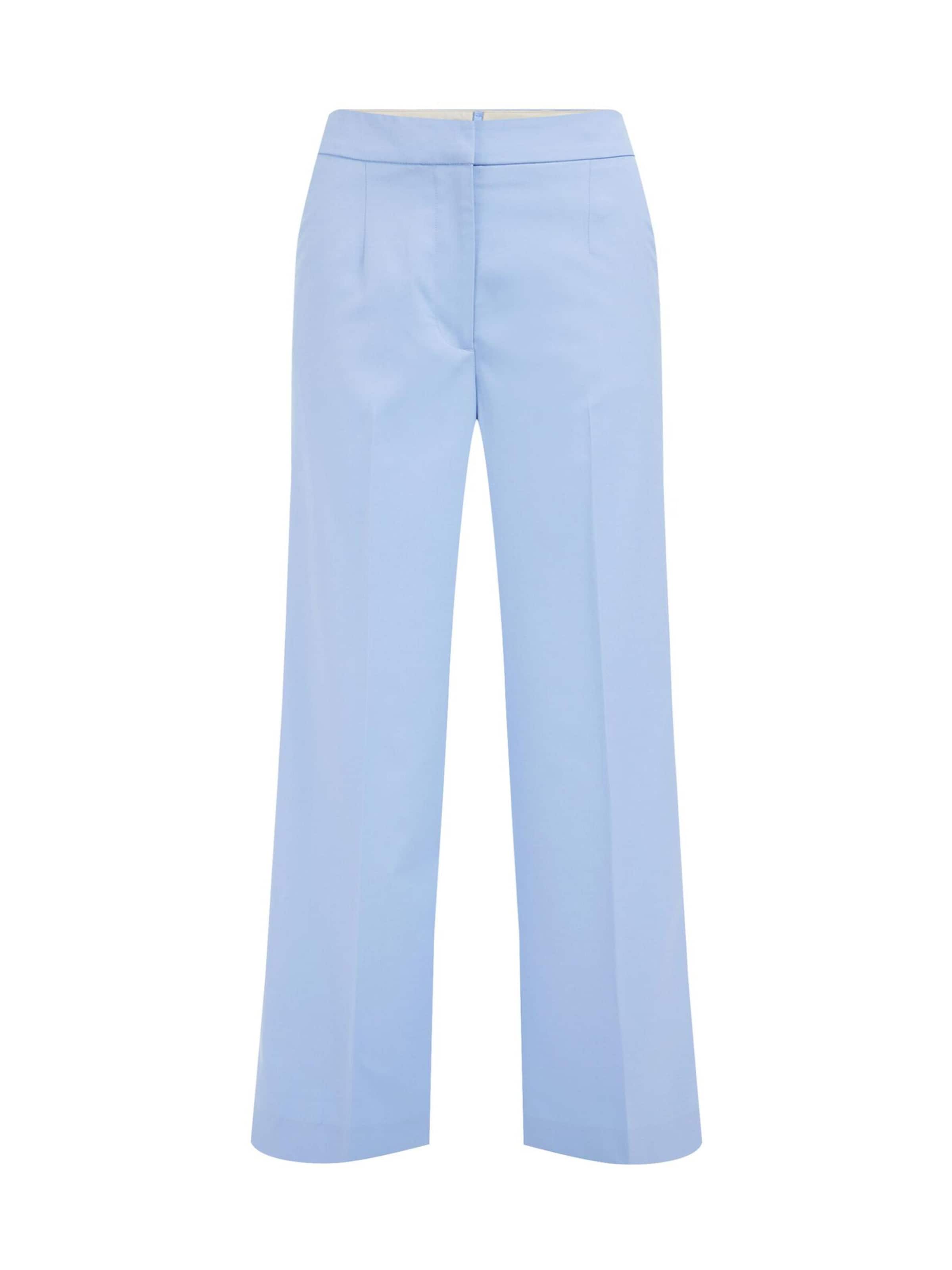 WE Fashion Laiad sääred Viikidega püksid, värv sinine: eest vaates