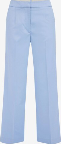 WE Fashion Wide leg Pleated Pants in Blue: front