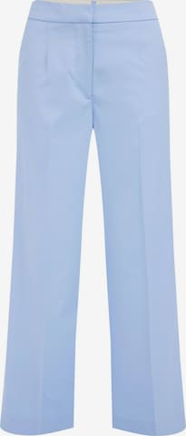 WE Fashion - Pierna ancha Pantalón de pinzas en azul: frente