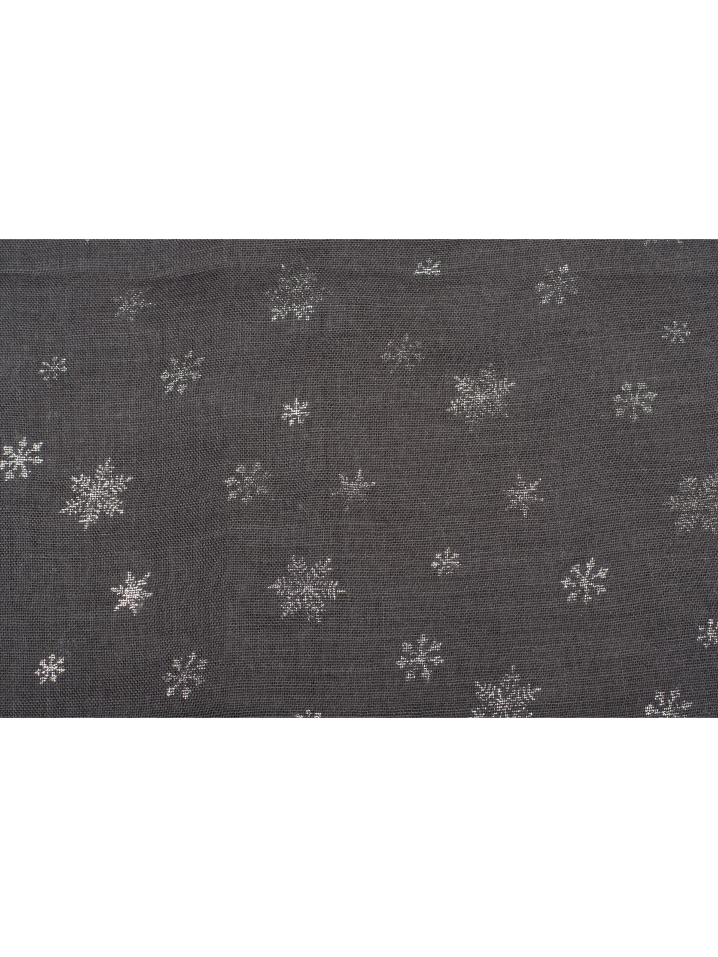 styleBREAKER Schlauchschal 'Loop mit glitzerndem Schneeflocken Print'‌ in Grau