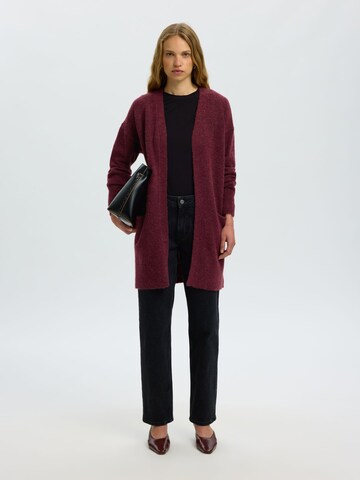 SELECTED Gebreid vest in Rood