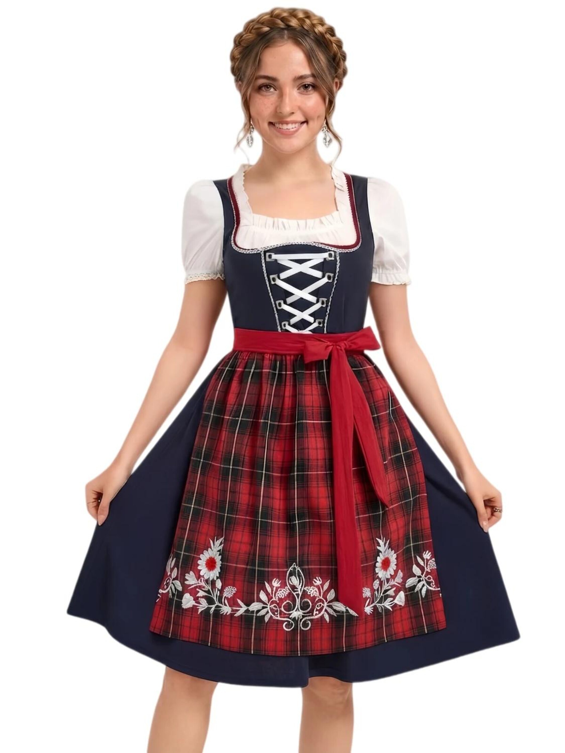 Yesfashion Dirndl‌‌‌‌ in Rot: Vorderseite