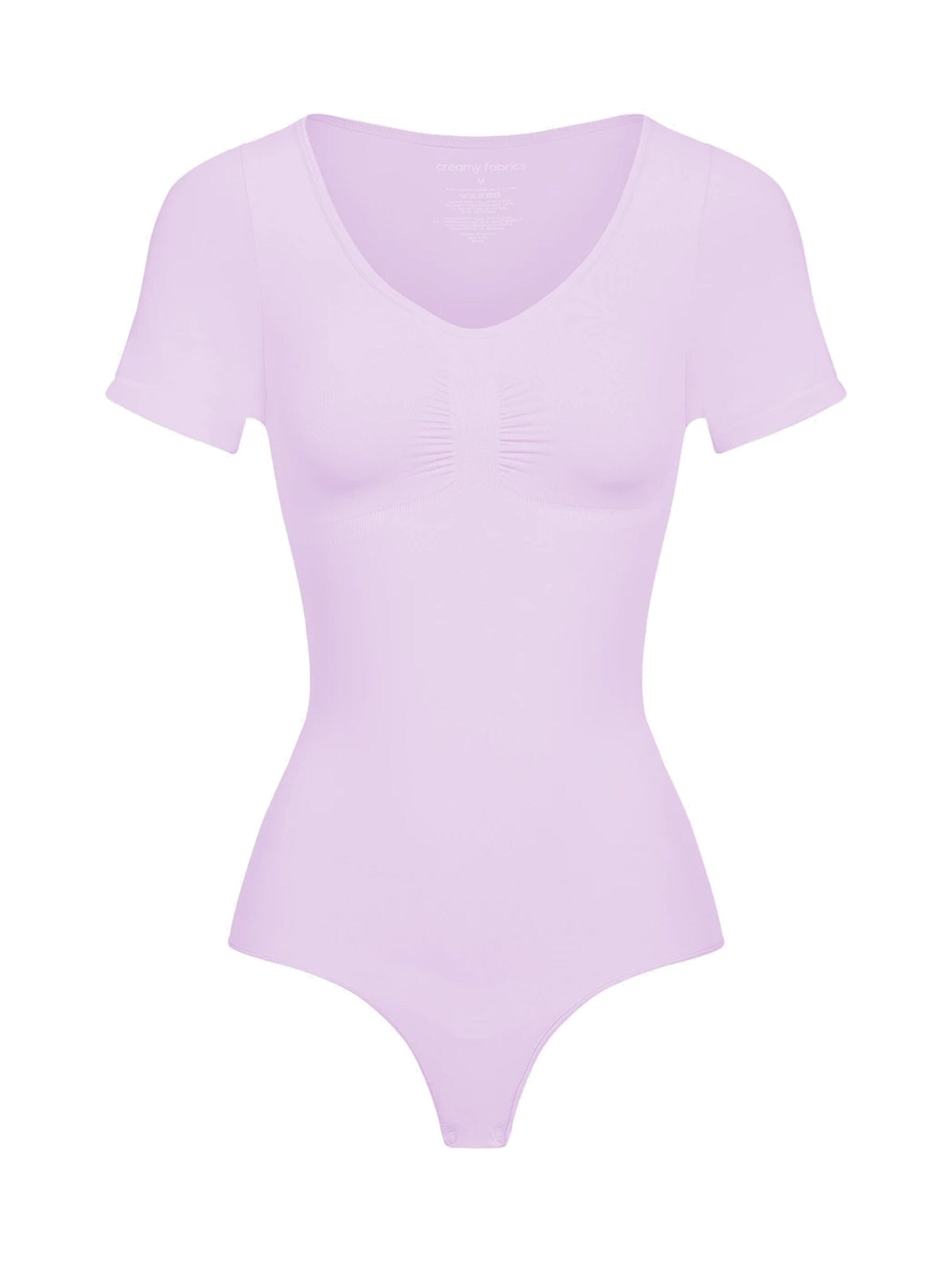 cfab (formerly creamy fabrics) Shaping bodysuit 'T-Shirt Bodysuit Sculpting Shapewear mit String' in Purple: front