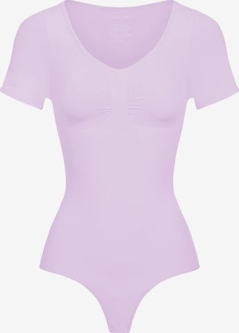 cfab (formerly creamy fabrics) Shaping bodysuit 'T-Shirt Bodysuit Sculpting Shapewear mit String' in Purple: front