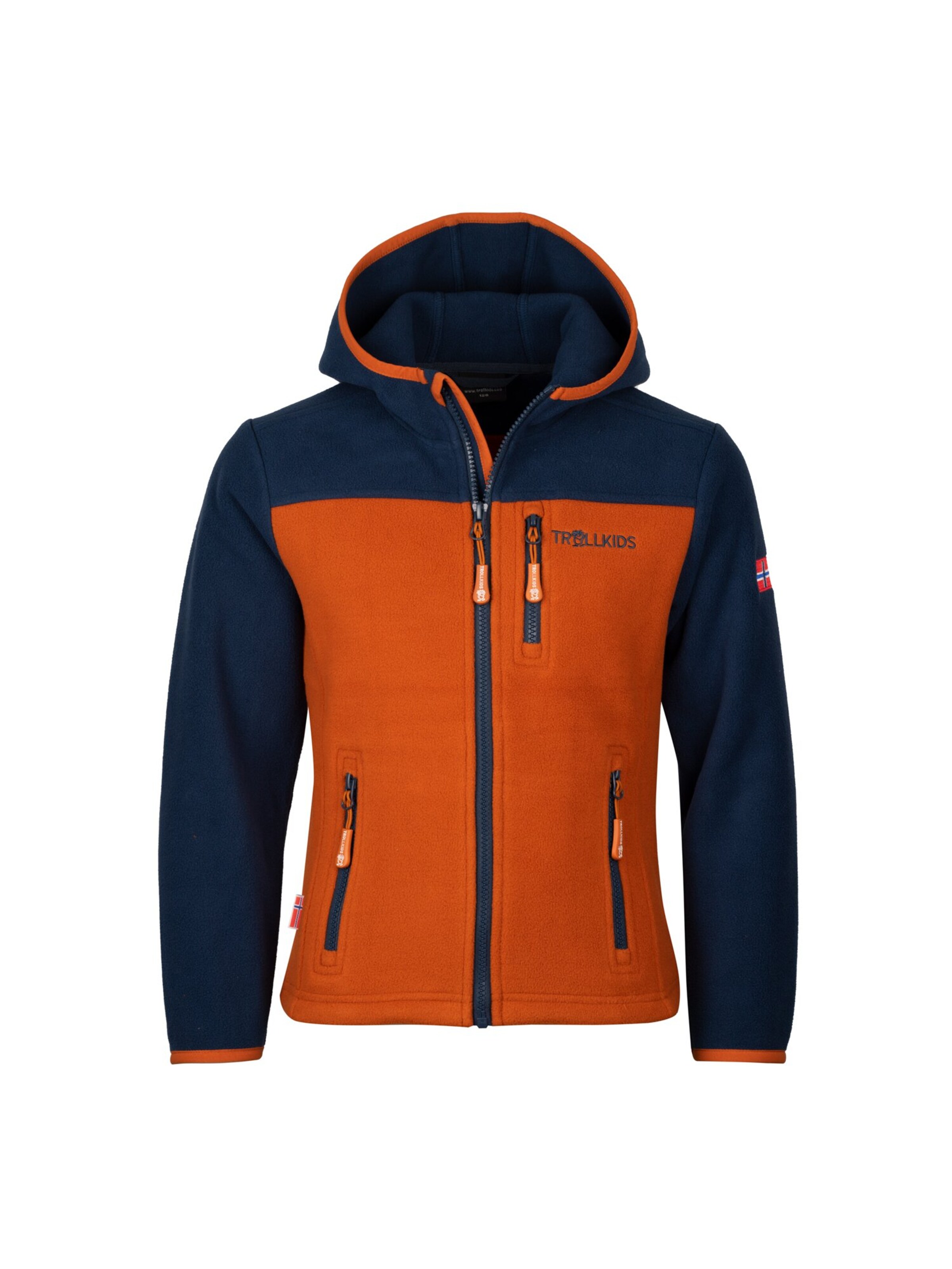 TROLLKIDS Fleece Jacket in Green: front