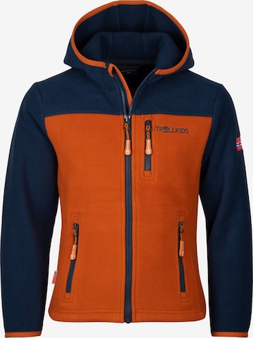 TROLLKIDS Fleece Jacket in Green: front