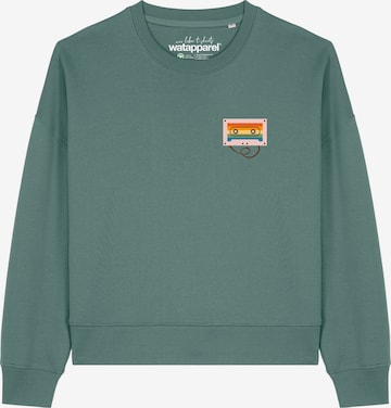 Felpa 'Rainbow Cassette' di Watapparel in verde: frontale