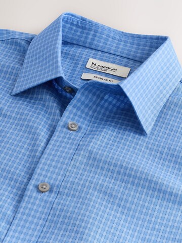 Next - Ajuste regular Camisa 'N. Premium' en azul