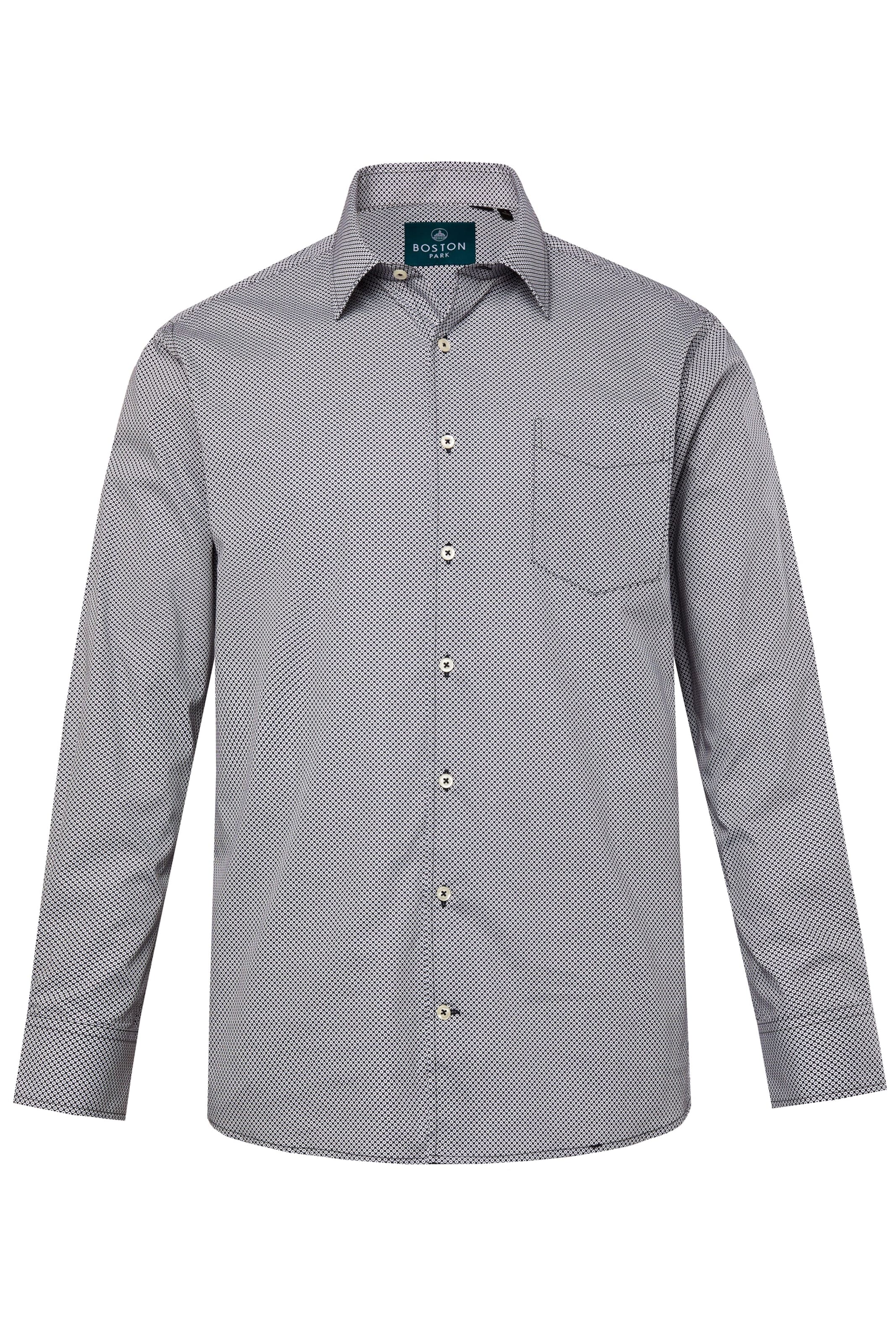 Boston Park Regular fit Business shirt in Grey: front