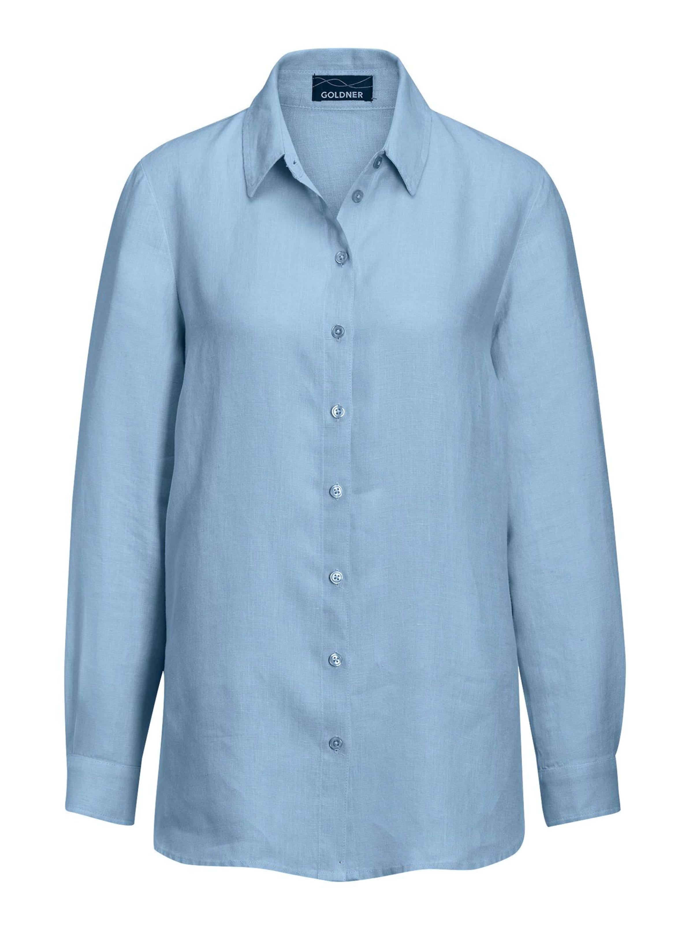Goldner Bluse in Blau: Vorderseite