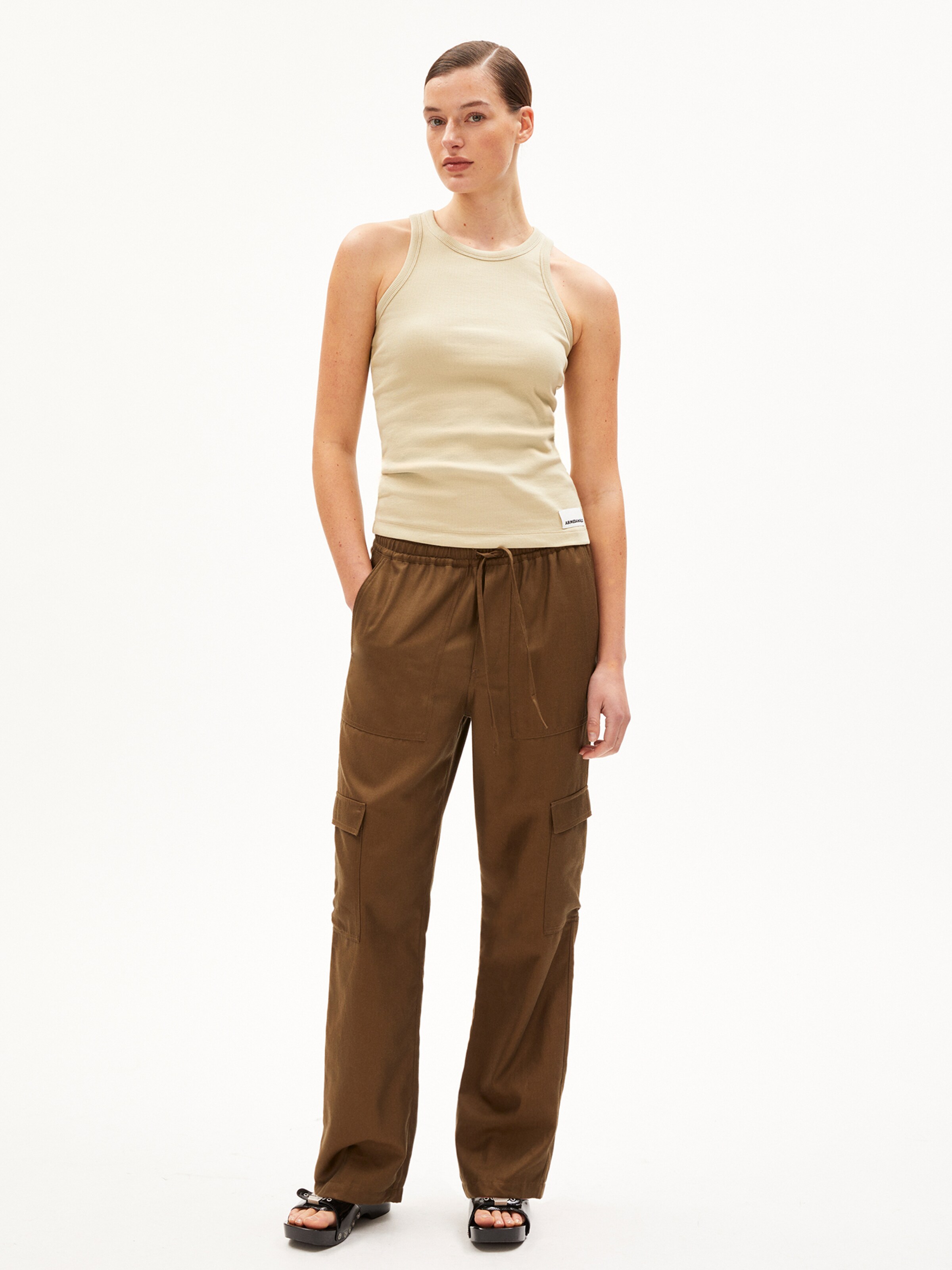 ARMEDANGELS Top in Beige: voorkant