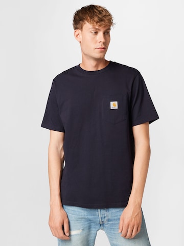 Tricou de la Carhartt WIP pe albastru: față