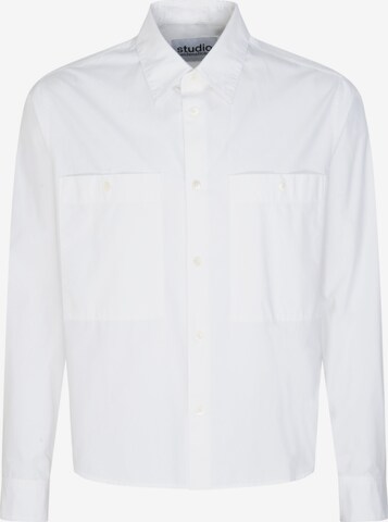 Coupe regular Chemise 'Studio' Studio Seidensticker en blanc : devant