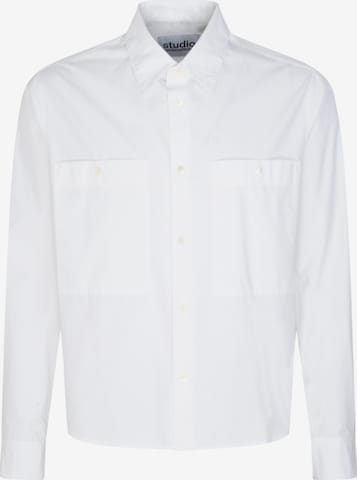 Coupe regular Chemise 'Studio' Studio Seidensticker en blanc : devant