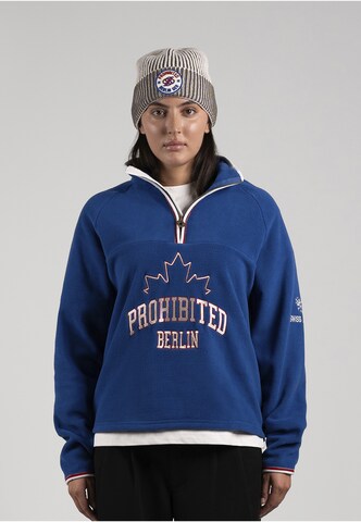Pull-over Prohibited en bleu : devant