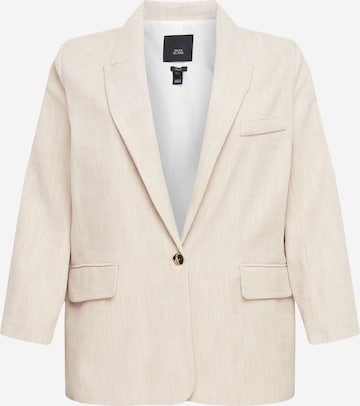 River Island Plus - Blazer 'DAD' em bege: frente