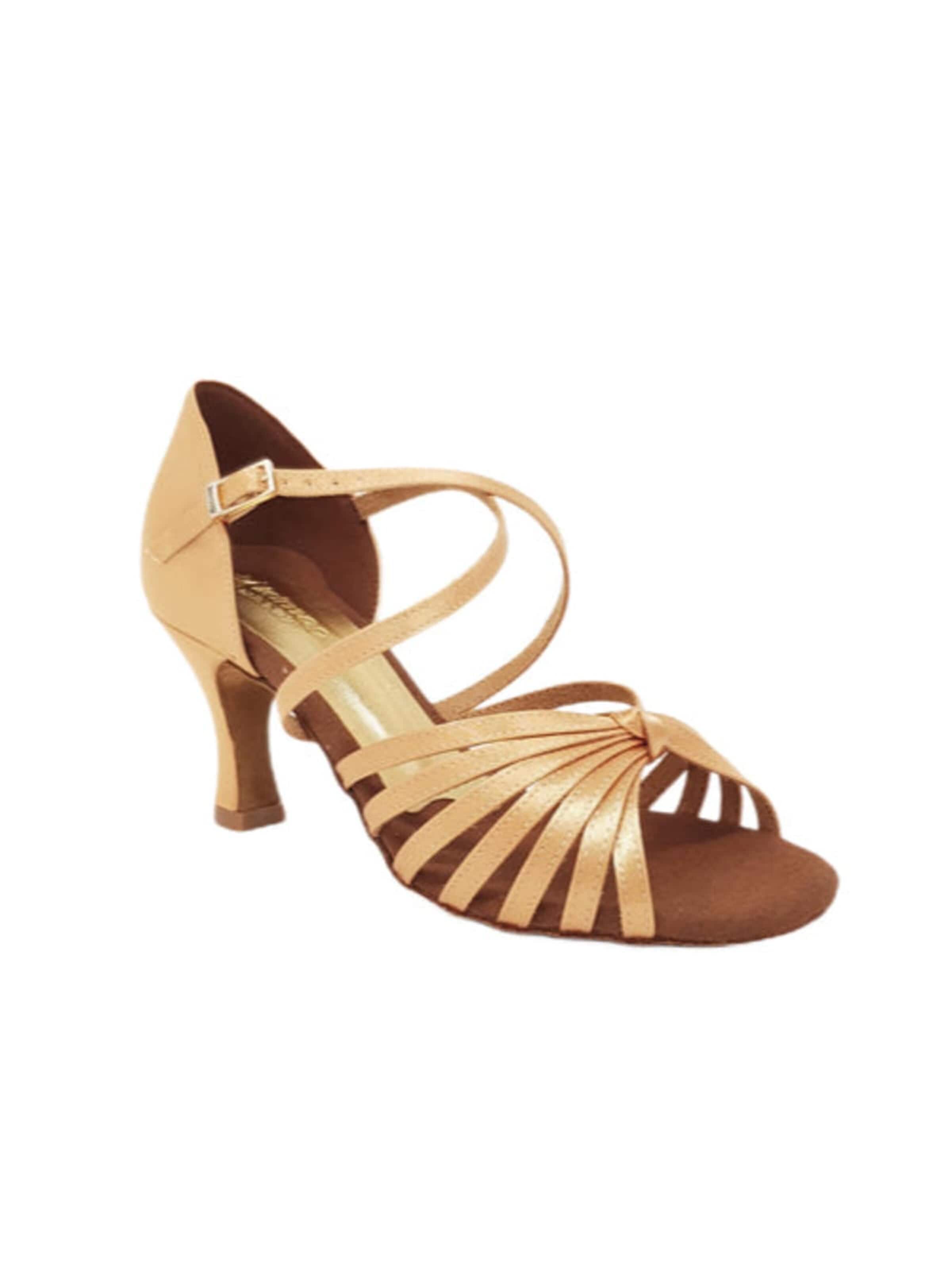 Dancing Queens Pumps 'Grace Radiance Tanzschuhe - Absatz 7.0 cm flare'‌‌‌‌‌ in Beige: Vorderseite