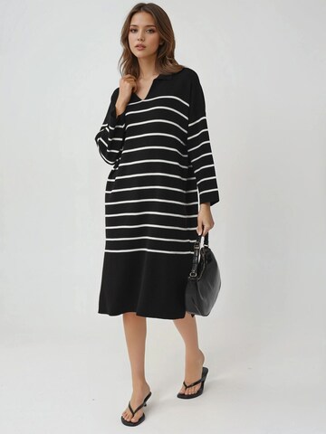 My fashion Knitted dress 'Strickkleider' in Black: front