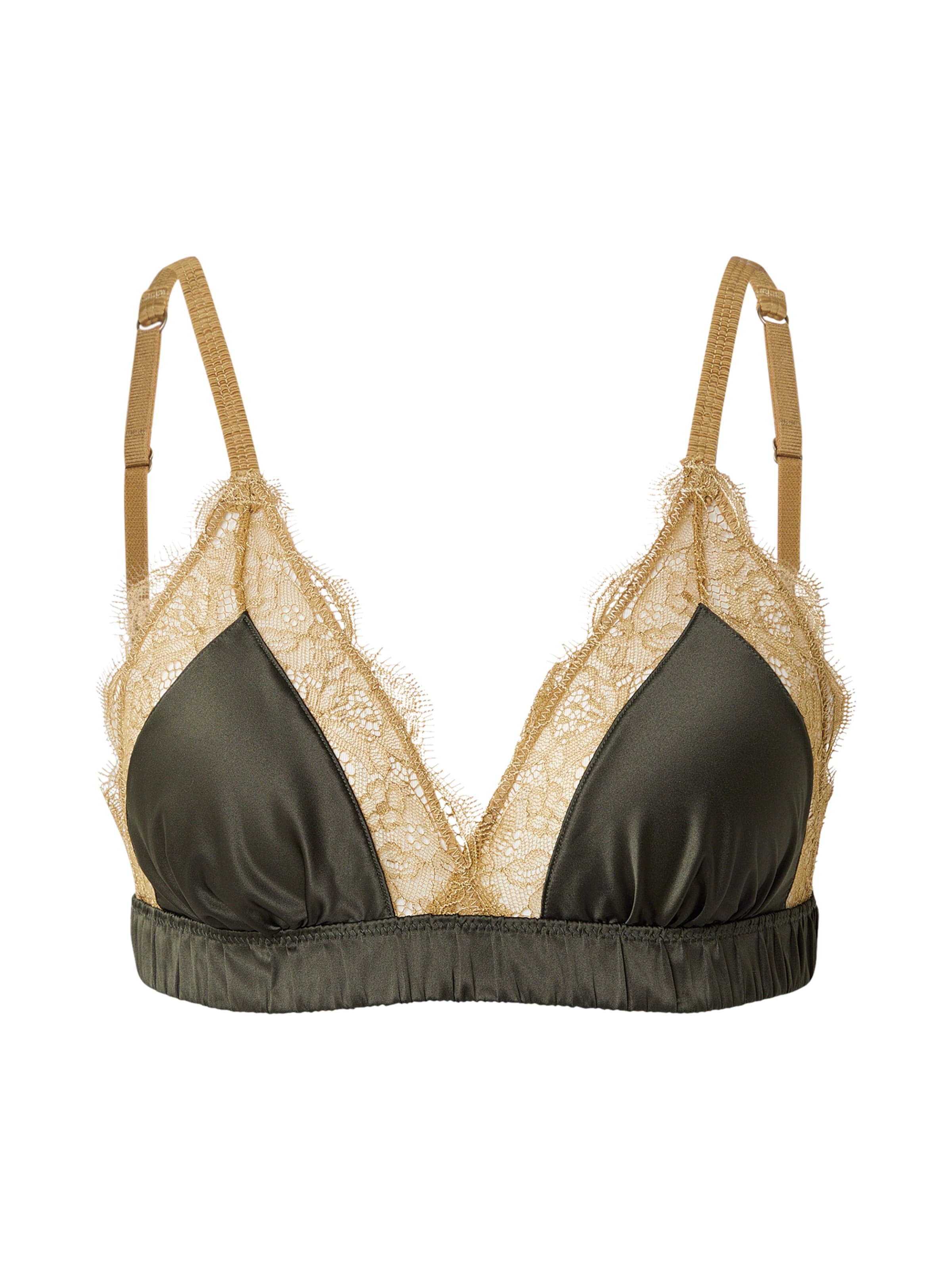 LOVE Stories Треугольник Бюстгальтер 'Love Lace' в Зеленый: спереди