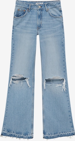 Pull&Bear Flared Jeans in Blauw: voorkant