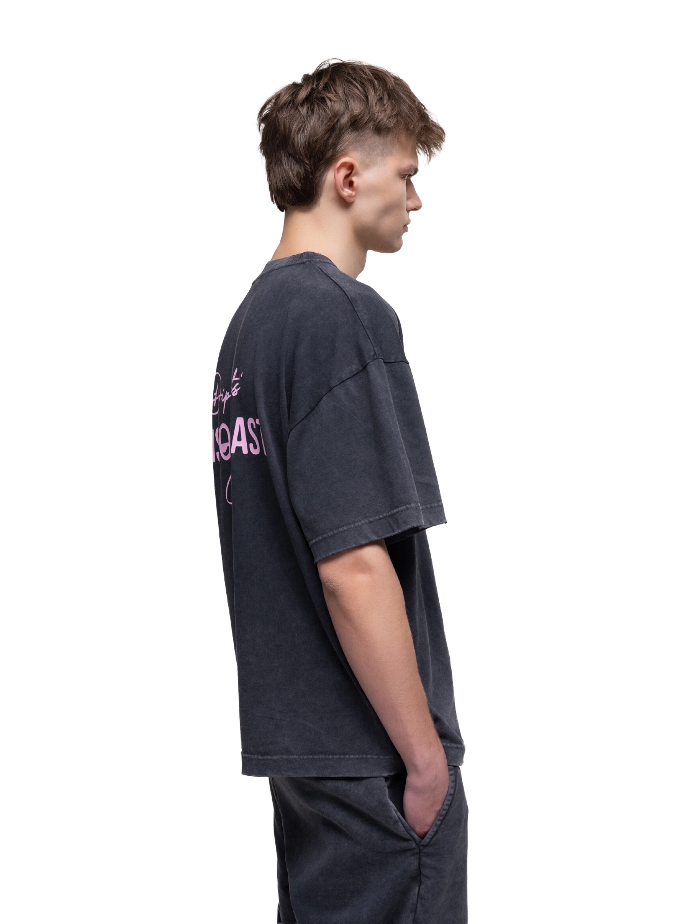 Maison Beast T-shirt 'DIPLOMATS' i grå