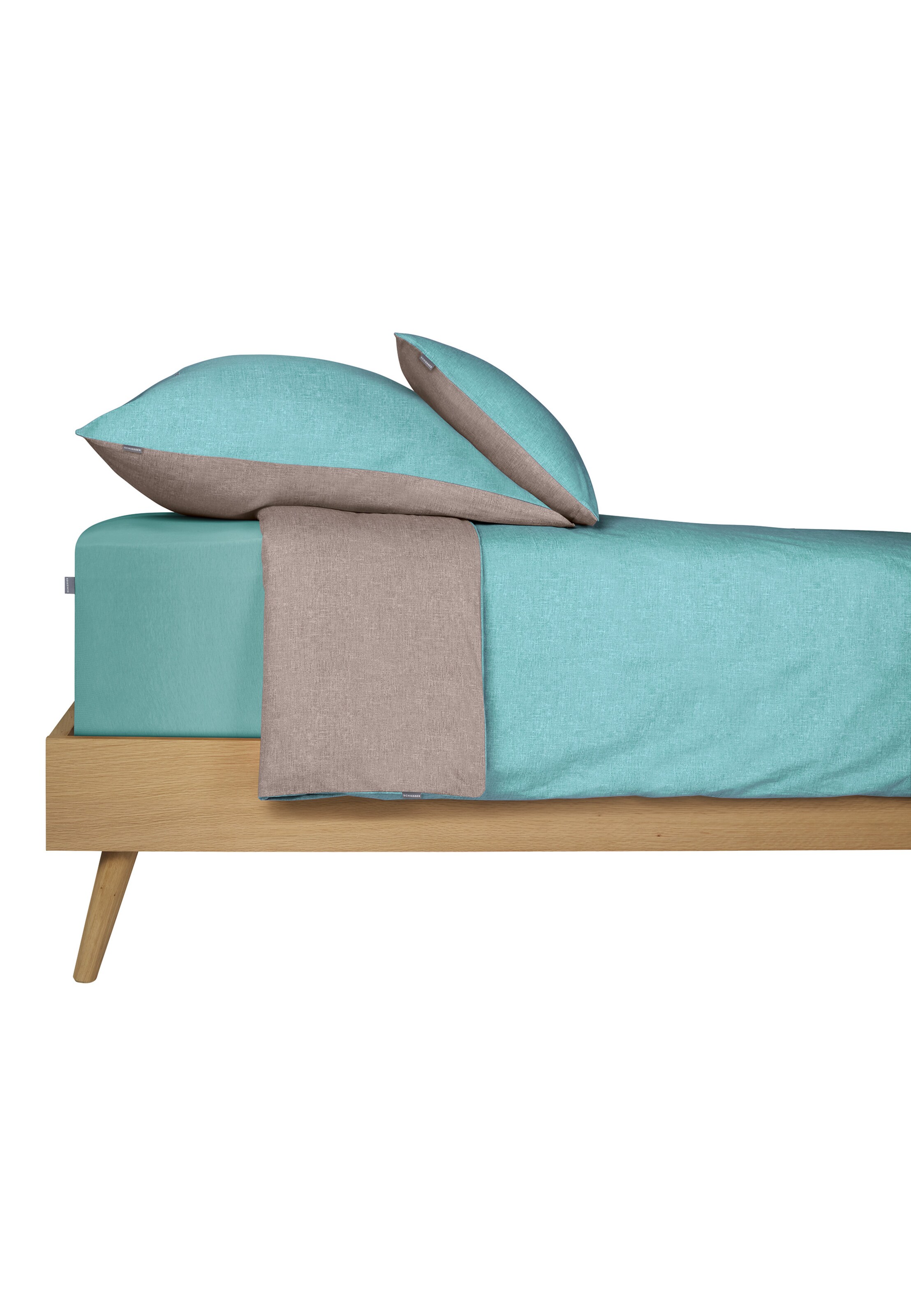 SCHIESSER Bed sheet 'Jessi' in Green