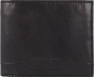 Porte-monnaies 'RFID' U.S. POLO ASSN. en noir : devant