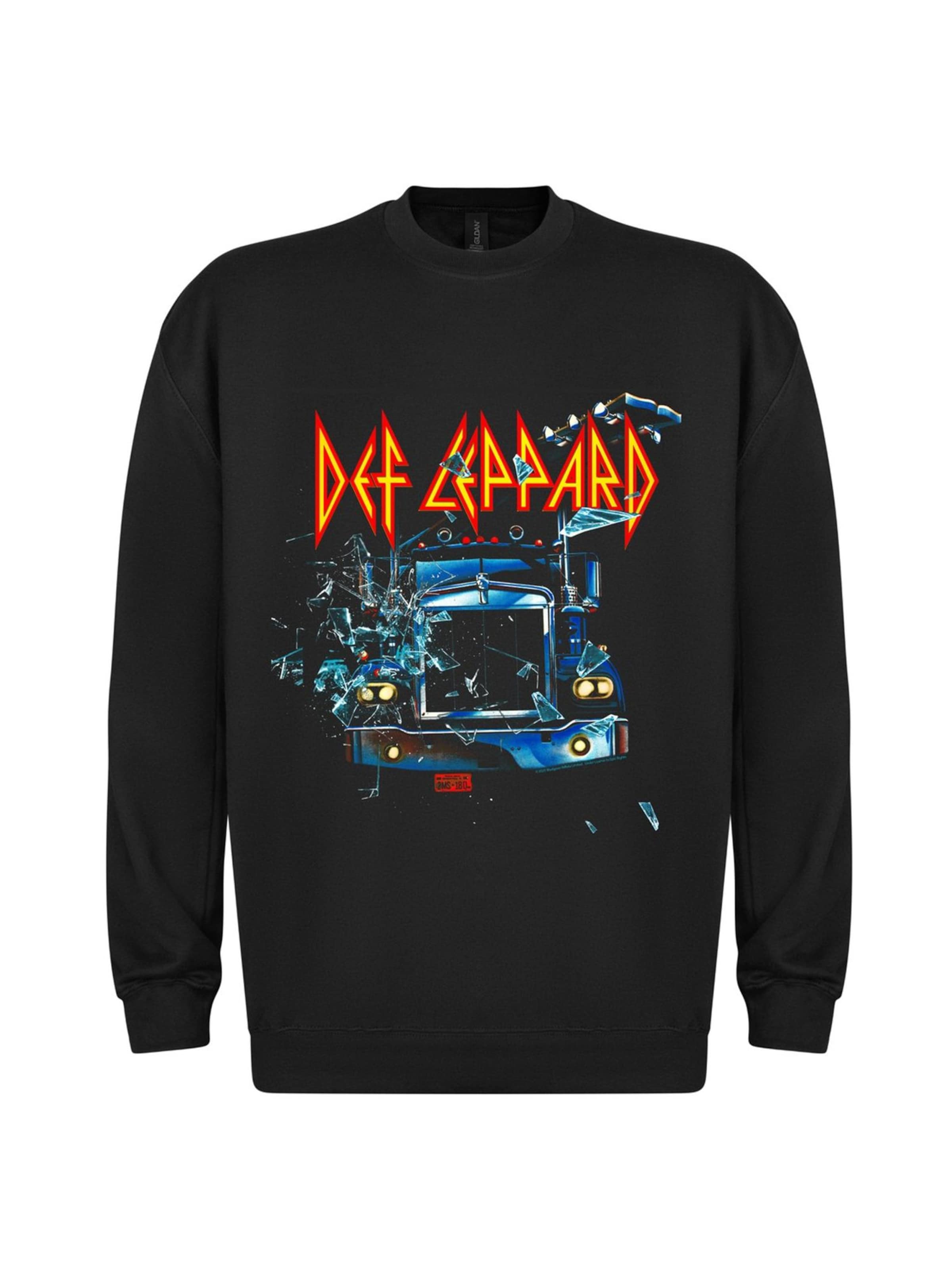 Def Leppard Sweatshirt 'On through the night' in Black: front