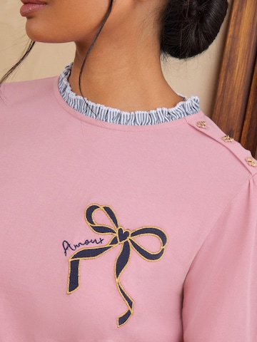 love & roses Shirt in Roze