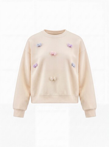 MYMO Sweatshirt 'Pop' in Beige: front