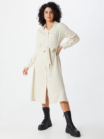 Robe-chemise NU-IN en beige : devant