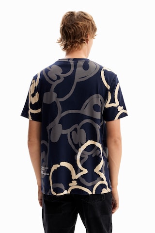 T-Shirt 'Arty Mickey Mouse' Desigual en bleu