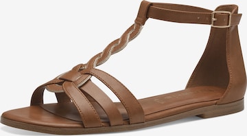 TAMARIS Strap sandal in Brown: front