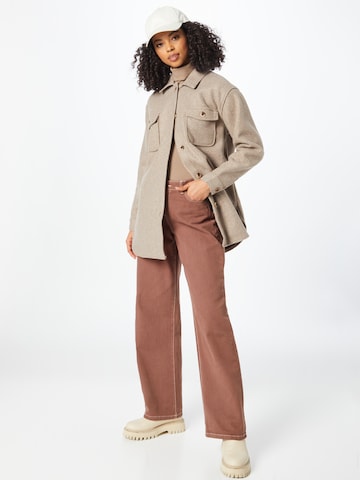 PIECES Between-Season Jacket 'Judy' in Brown