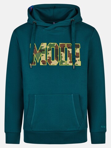 salzhaut Sweatshirt 'Heff - Moin' in Green: front